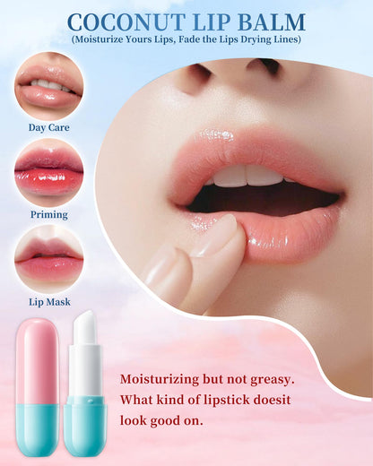 Hand Cream Body Lotion Lip Balm Set,Skincare Product Travel Size Gift Kit,Moisturizing Small Body Lotion,Mini Hand Cream,Hydrating Lip Moisturizer,Christmas Mother's Day Skin Care Gift Set for Women Girl Mom 🍁 All In One Marketplace Canada
