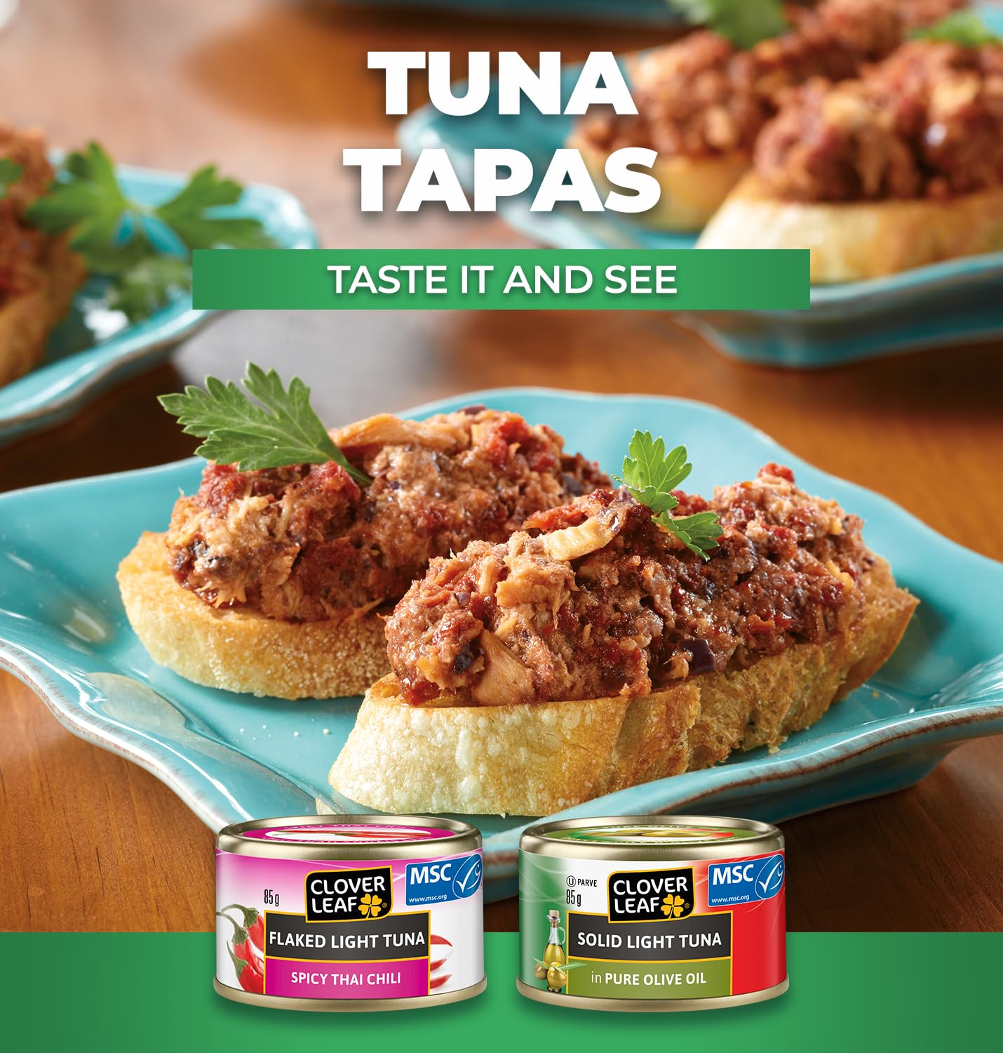 Clover Leaf Solid Light Tuna in Pure Olive Oil – 15g Protein Per Serving – Wild Caught, No Preservatives – 85g Can (24-Pack)