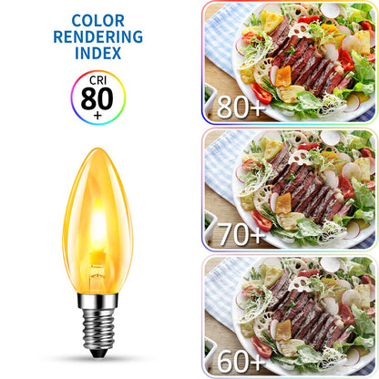 ANWIO Flicker Flame Light Bulbs E12 Base for Indoor & Outdoor Decor 2 Pack 🍁 All In One Marketplace Canada