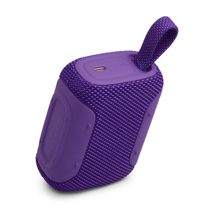 JBL Go 5 - Ultra-Portable Waterproof & Drop-Proof Speaker with JBL Legendary Sound & Ambient Edge Lighting, AirTouch Instant Stereo Pairing or Link Multiple Compatible Speakers via Auracast™ (Purple)