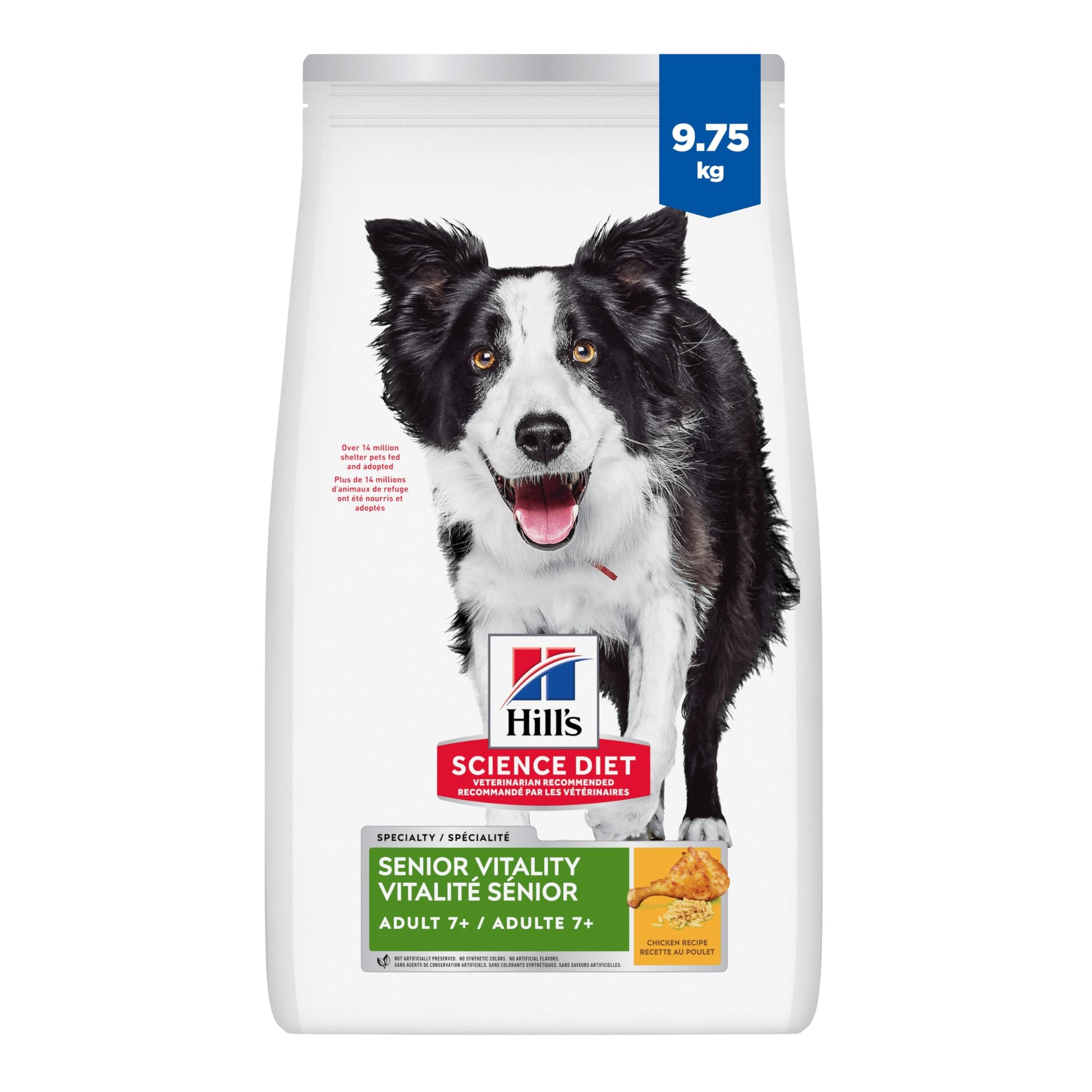 Hill's Science Diet Senior 7+ Senior Vitality Chicken & Rice Recipe Dry Dog Food 9.8 kg Bag Hill's Science Diet
