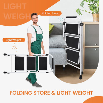 Sweetcrispy 3 Step Ladder, Folding Step Stool, Anti-Slip Pedal Sweetcrispy