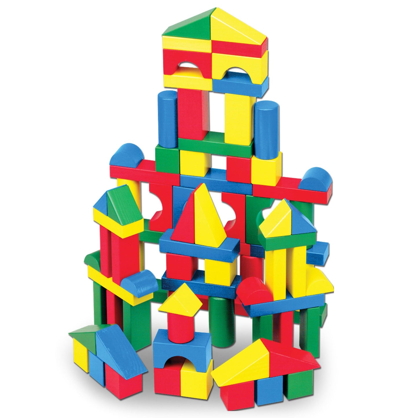 Melissa & Doug 100 Wooden Building Blocks with Storage Box Melissa & Doug