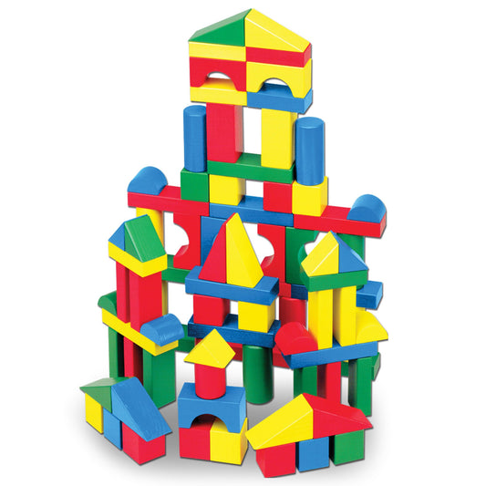 Melissa & Doug 100 Wooden Building Blocks with Storage Box Melissa & Doug