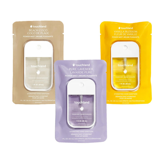Touchland Hand Sanitizer Spray, Floral Trio - 3 x 1 FL OZ