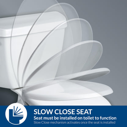 BEMIS 7300SLEC 000 Toilet Seat Will Slow Close and Removes Easy for Cleaning, Elongated, White 🍁 All In One Marketplace Canada