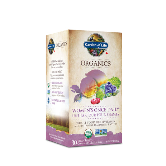 Garden of Life Mykind Organics Multivitamin-Women's, 30's. Health, Energy, Beauty - Helps promote energy, metabolism and maintain radiant healthy skin, hair and nails. A Whole Food Multi that’s certified organic, Non-GMO verified, from real, nutritious fo - Available at All In One Marketplace Canada
