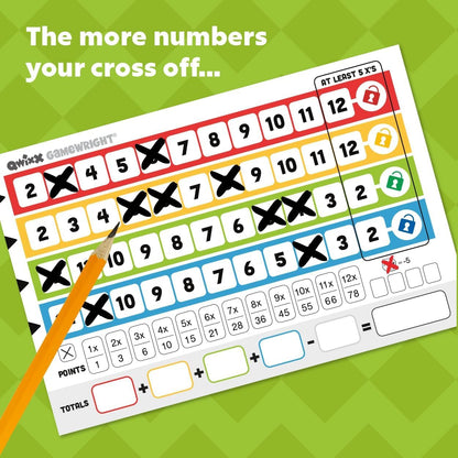 Gamewright Qwixx - A Fast Family Dice Game Multi-Colored, 5" Gamewright