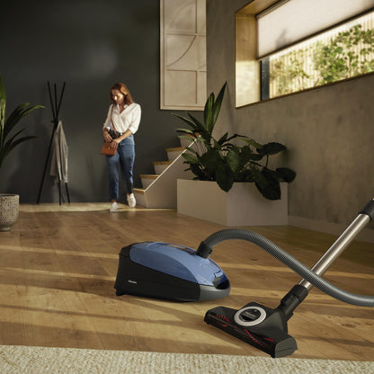 Miele Classic C1 Turbo Team Bagged Canister Vacuum, Tech Blue - Portable, Household - 5 Year Warranty - 41BAN044USA