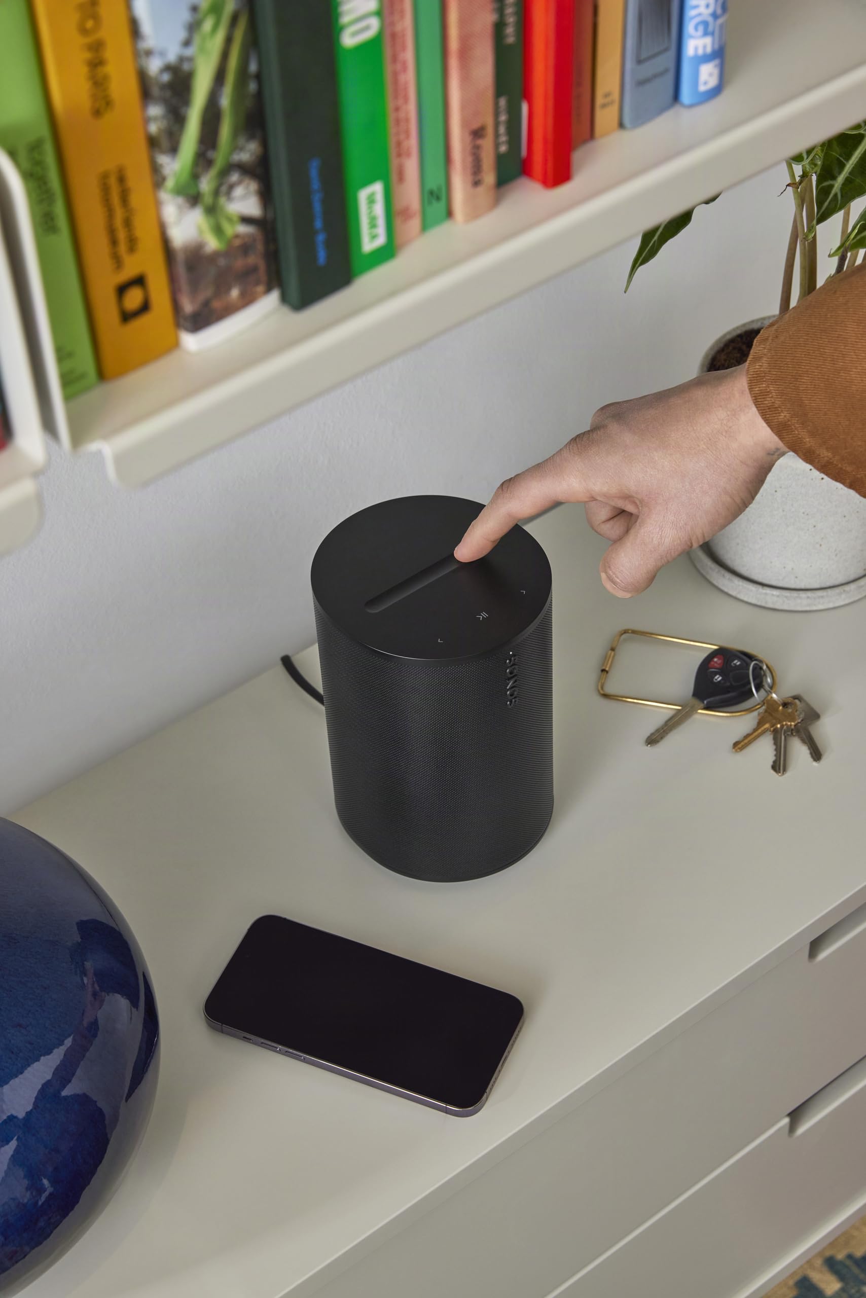 Sonos Era 100 SL - Compact, Microphone-Free Speaker with WiFi, Bluetooth - Black Sonos