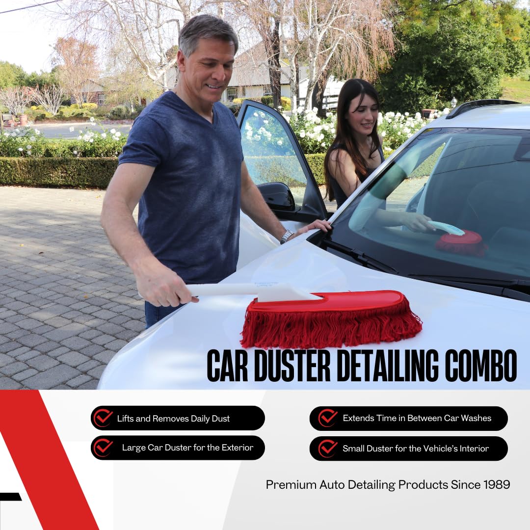 California Car Duster 62445 Detailing Kit with Plastic Handle , Red California Car Duster