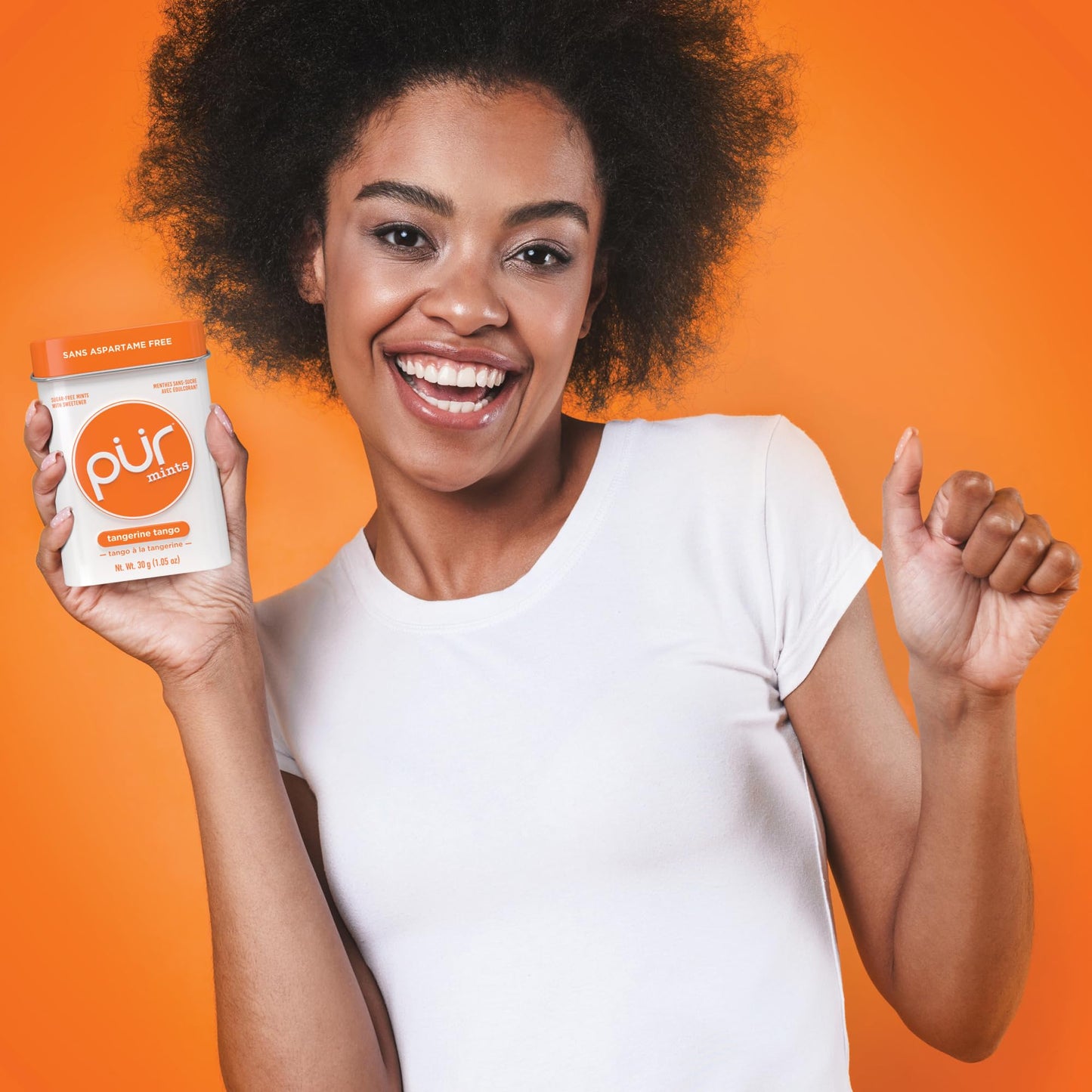 PUR Mints | Aspartame Free | Made with Xylitol | Sugar Free, Vegan, Gluten Free & Keto Friendly | Natural Tangerine Tango Flavoured Mints, 30 Pieces (Pack of 12) - Available at All In One Marketplace Canada