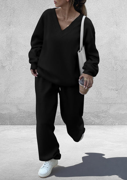 PRETTYGARDEN Womens 2 Piece Outfits Fall Sweatsuits Black,L 🍁 All In One Marketplace Canada