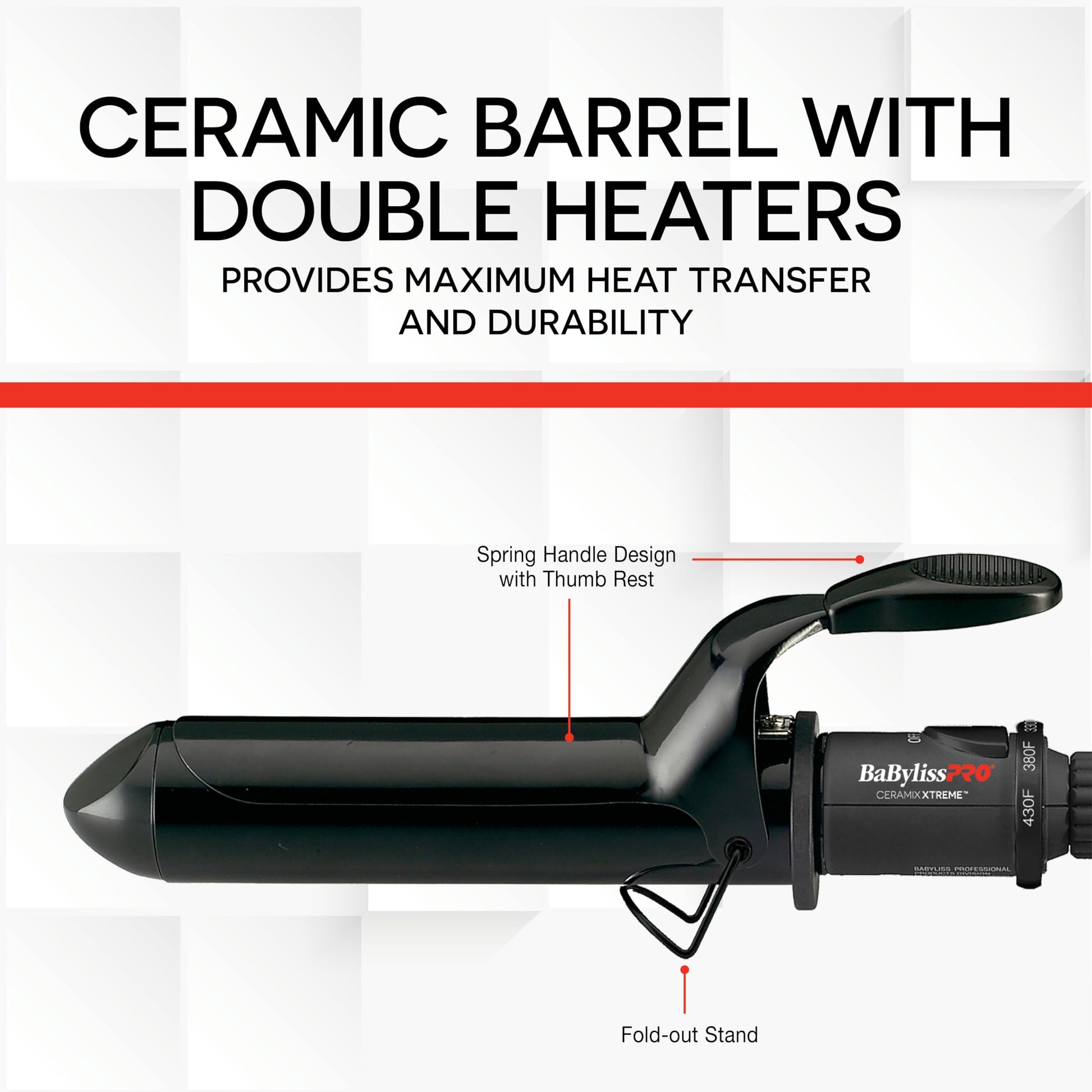 BaBylissPRO Ceramix Xtreme 1.5" Ceramic Curling Iron Professional BaBylissPRO