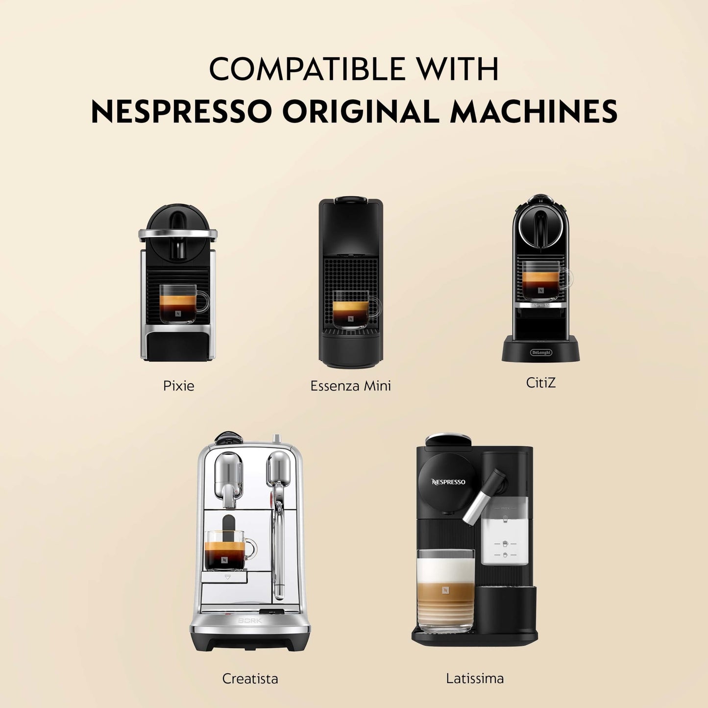Nespresso Original Ristretto Coffee Pods, Dark Roast, Intensity 10, 50 Pods