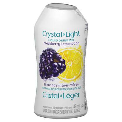 Crystal Light Blackberry Lemonbabe Liquid Drink Mix, 48 mL Bottle (Pack of 12) Crystal Light
