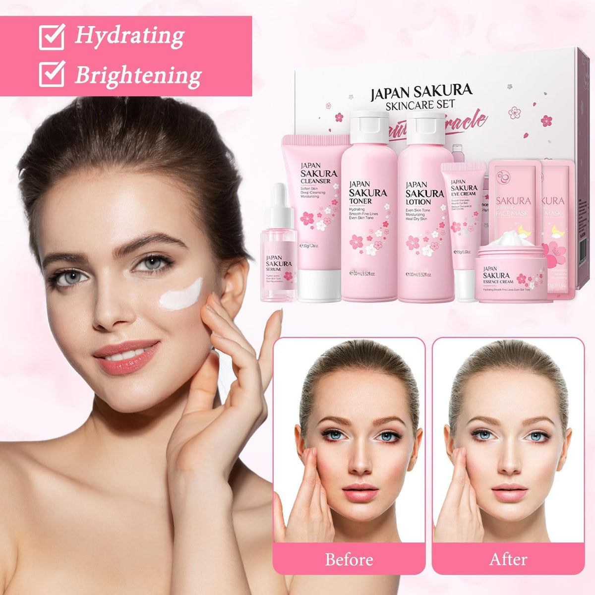 Floral Skin Care Set for Women & Teens,7Pcs Beauty Skincare Gift Kit 🍁 All In One Marketplace Canada