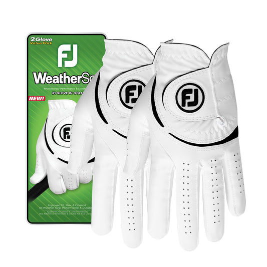 Gant de golf FootJoy WeatherSof 2-Pack pour homme, blanc, grande taille, pour main gauche 🍁 All In One Marketplace Canada