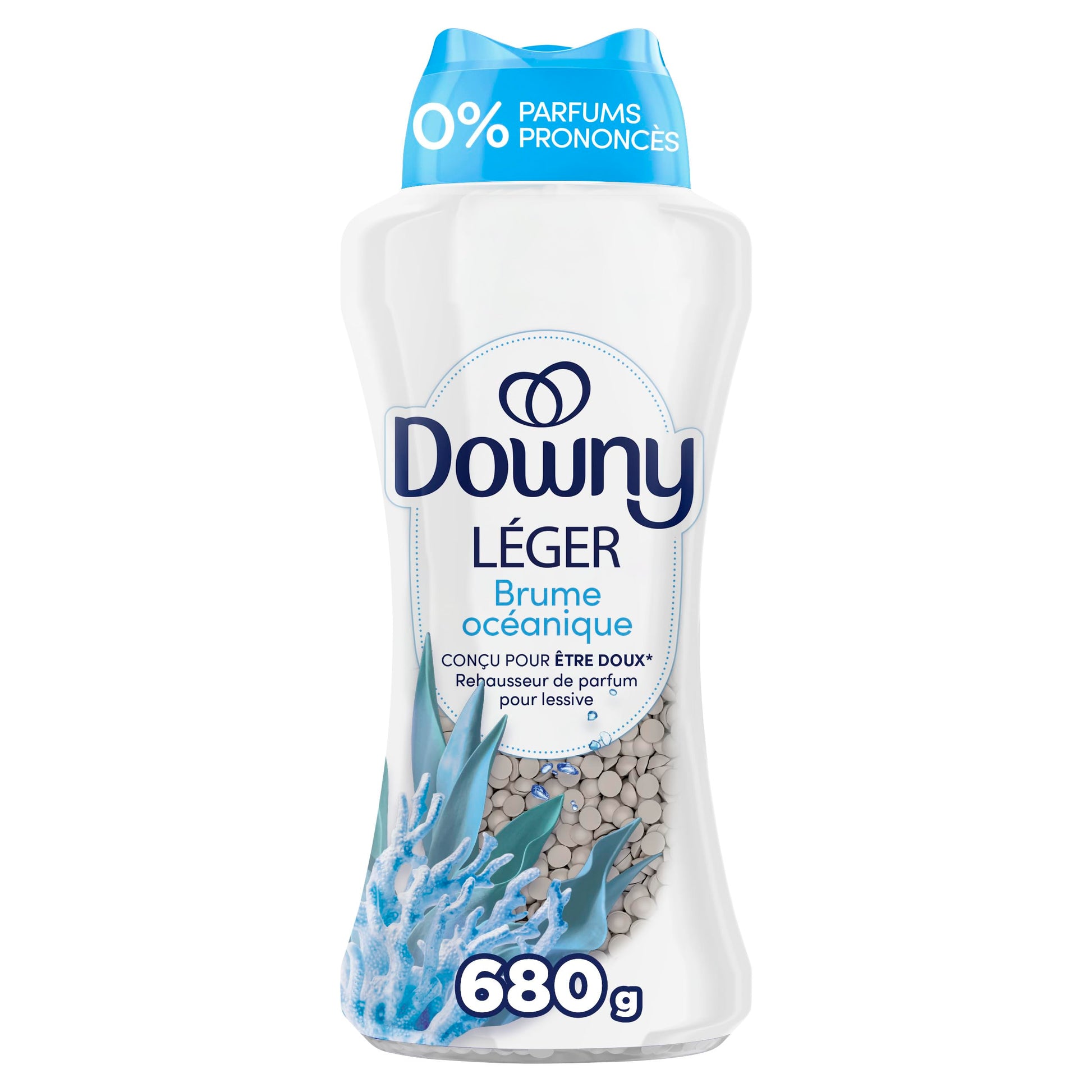 Downy Light Laundry Scent Booster Beads, Ocean Mist Scent, In-wash fabric beads designed to be gentle with a light boost of scent, No Heavy Perfumes, 680 Grams