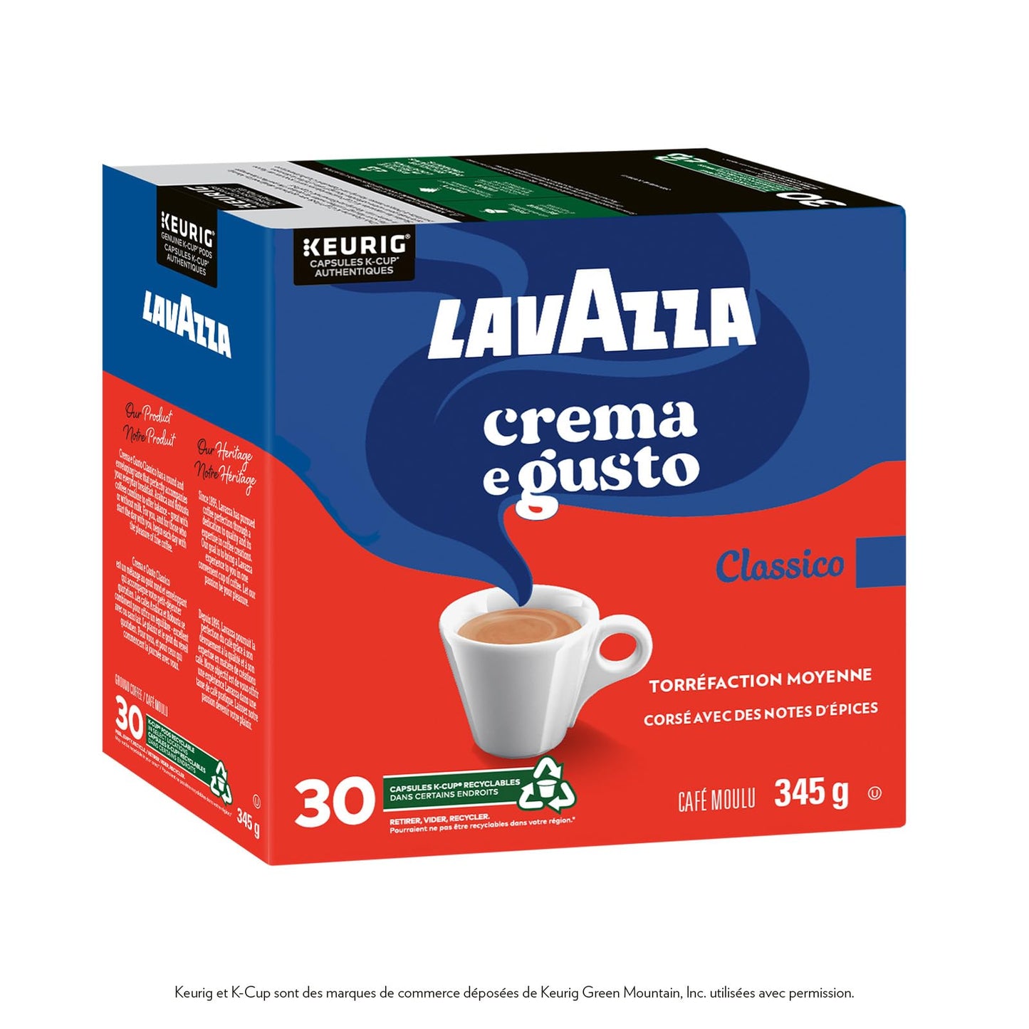 Lavazza Crema e Gusto Medium Roast K-Cup Coffee Pods, 30 Count