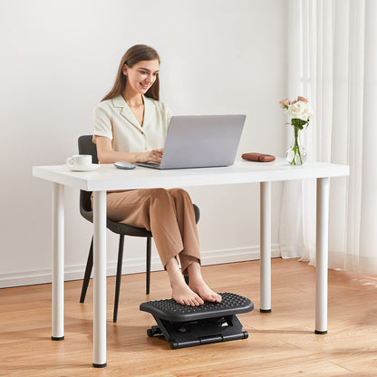 HUANUO Adjustable Footrest Under Desk - Ergonomic Foot Rest with 3 Height Position - 30 Degree Tilt Angle Adjustment for Home, Office, Non-Skid Massage Surface Texture Improves Comfort - Available at All In One Marketplace Canada