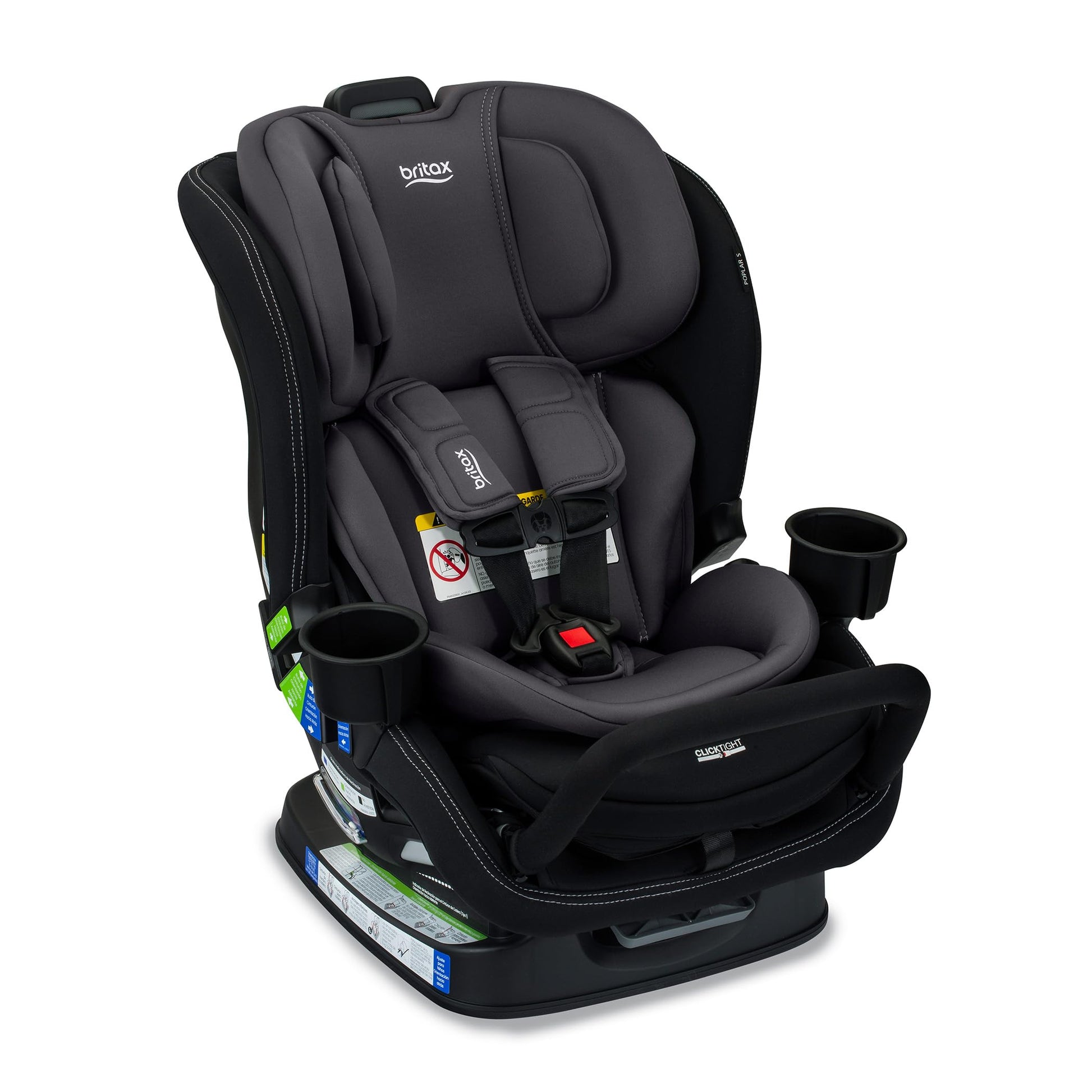 Britax Poplar S Convertible Car Seat, Slim 17” Design — Stone Onyx Britax