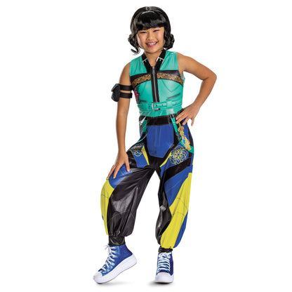 K-Pop Demon Hunters Zoey Costume, Official Halloween Jumpsuit and Arm Accessory Outfit, Kids Size (10-12)
