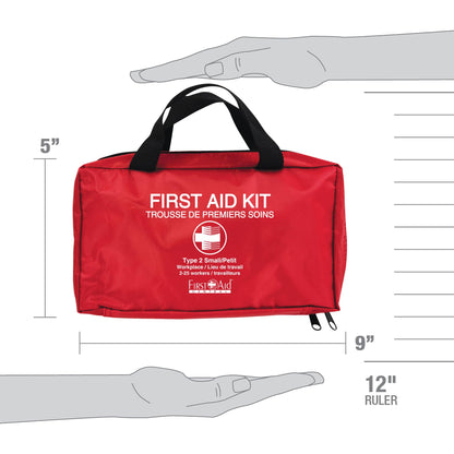 First Aid Central AZ-CSA2SN Type 2 25-Person Basic First Aid Kit, 91 Pieces FIRST AID CENTRAL