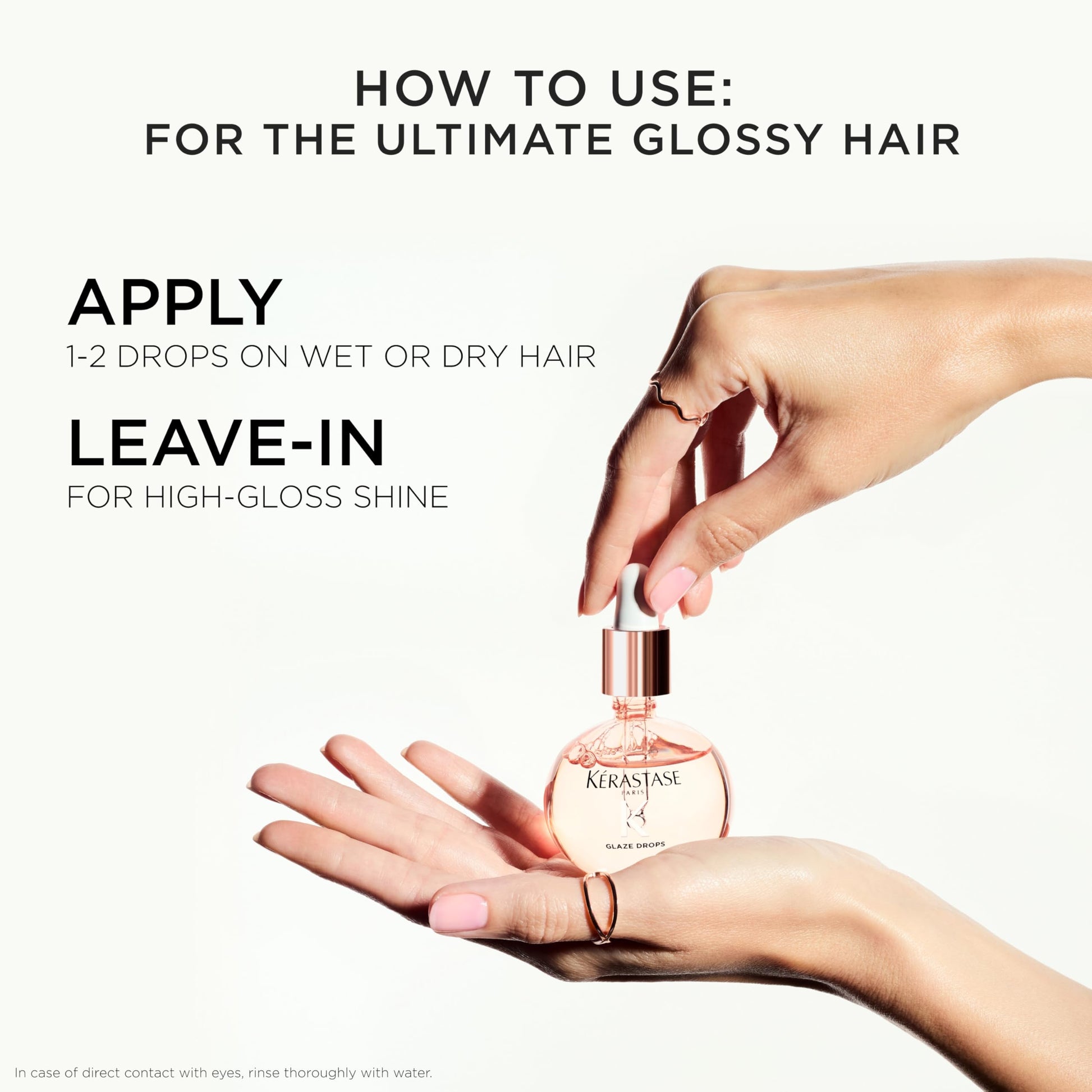 Kérastase Hair Gloss Oil, Gloss Absolu Anti-frizz Drops, Glossy & illuminating oil, Adds Shine, No Greasy Touch, For All Hair Types, Vegan Formula with Wild rose in Oil, 45 ml - Available at All In One Marketplace Canada