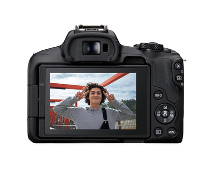 Canon EOS R50 Mirrorless Camera with RF-S18-45mm F4.5-6.3 is STM Lens Kit, 24.2MP APS-C CMOS Sensor, 4K Video, Hybrid Photo & Video Camera for Vlogging and Content Creators, RF Mount, Black