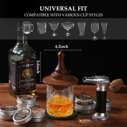 Whiskey Smoker Kit with Torch - Cocktail Smoker Kit Bourbon Gift for Men 🍁 All In One Marketplace Canada