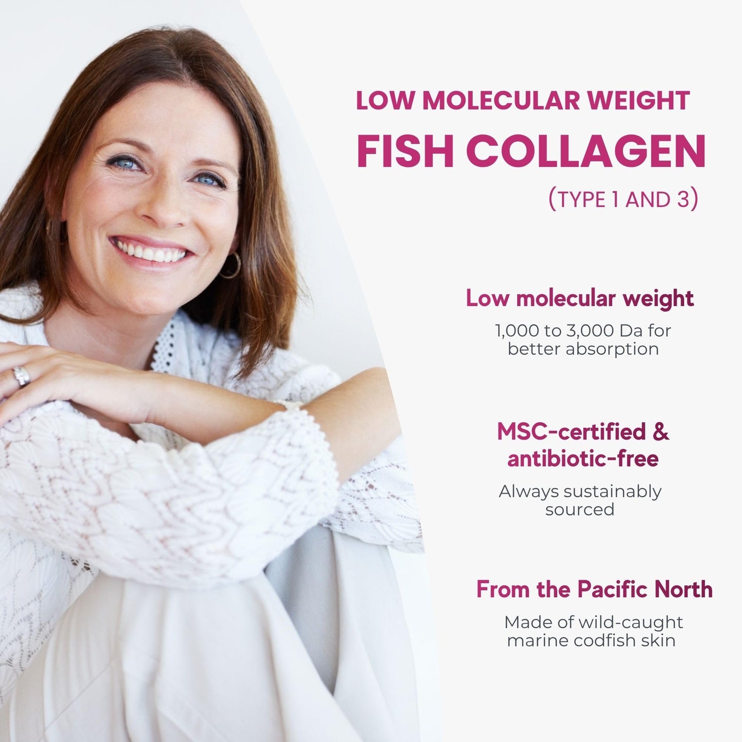 Herba Marine Collagen Powder for Women & Men with Hyaluronic Acid, Vitamin C, and Silica – 305g | Made in Canada | Wild Caught | Hydrolyzed Collagen Peptides | Antibiotics Free | Sustainably Sourced - Available at All In One Marketplace Canada
