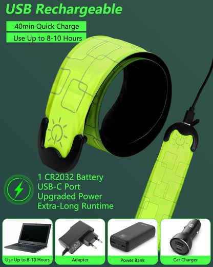 Gelapa 2 Pack Running Lights for Runners, LED Reflective Arm Bands Recharge 🍁 All In One Marketplace Canada