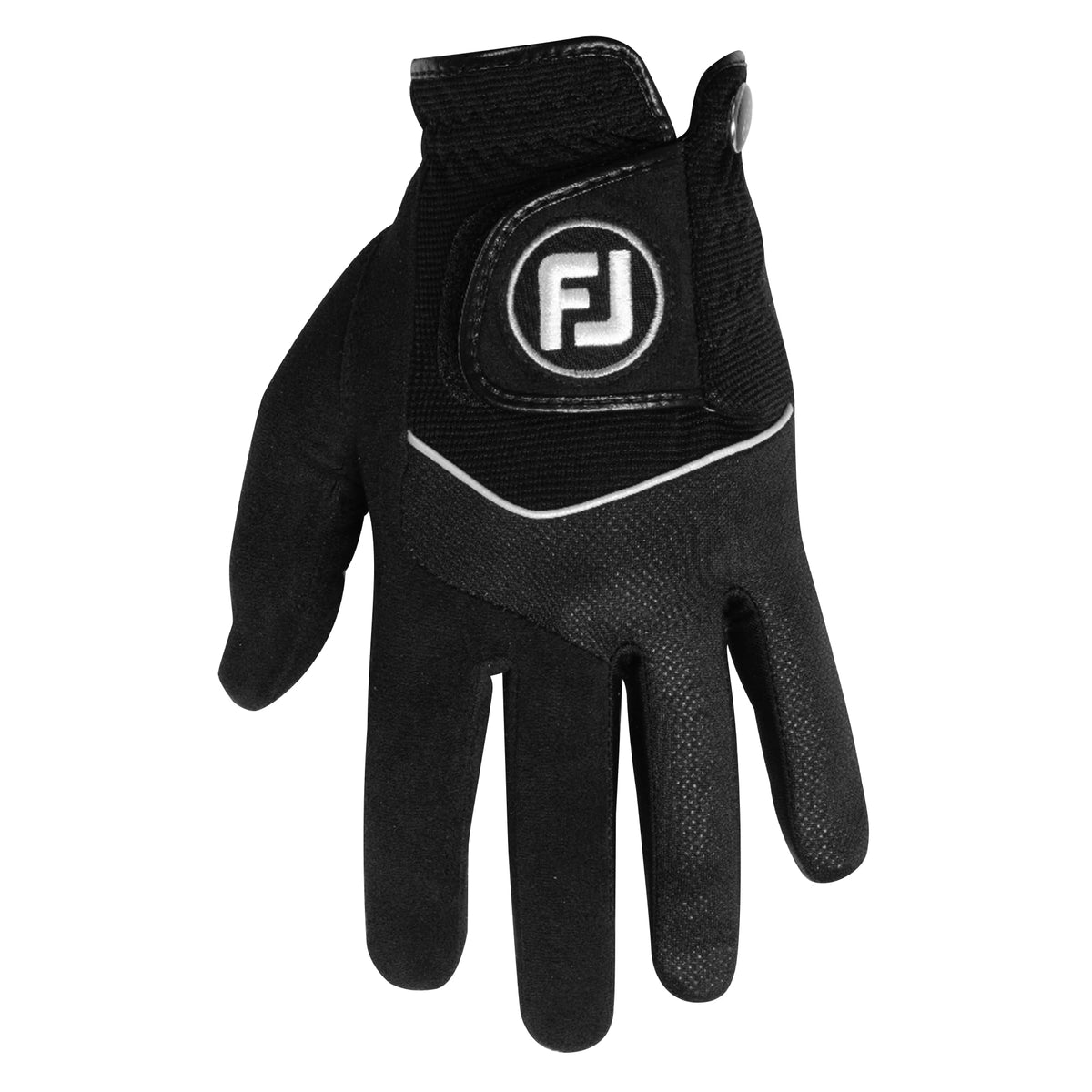 FootJoy Men's RainGrip Golf Glove, Black, Medium/Large, Pair