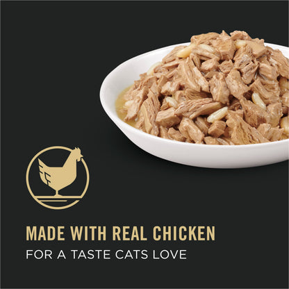 Purina Pro Plan Complete Essentials Wet Cat Food, Chicken & Rice Entree in Gravy - 85 g Can (24 Pack) Pro Plan