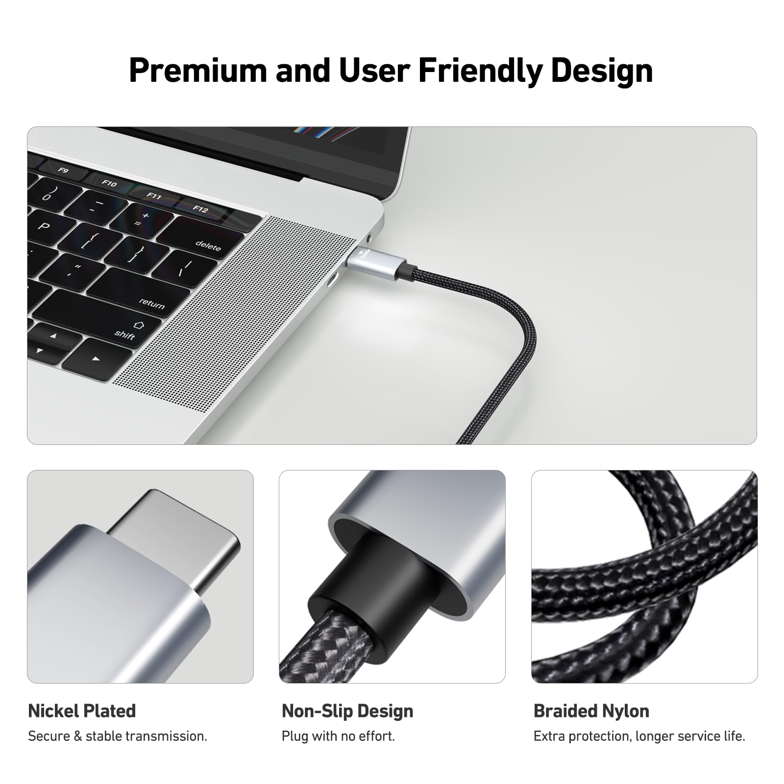 BENFEI USB C to HDMI 6 Feet Cable [4K@60Hz, Aluminum Shell, Nylon Braided], Thunderbolt 3/4 Compatible with iPhone 15 Pro/Max, MacBook Pro/Air 2023, iPad Pro, Surface Book 2, Galaxy S23 and More - Available at All In One Marketplace Canada