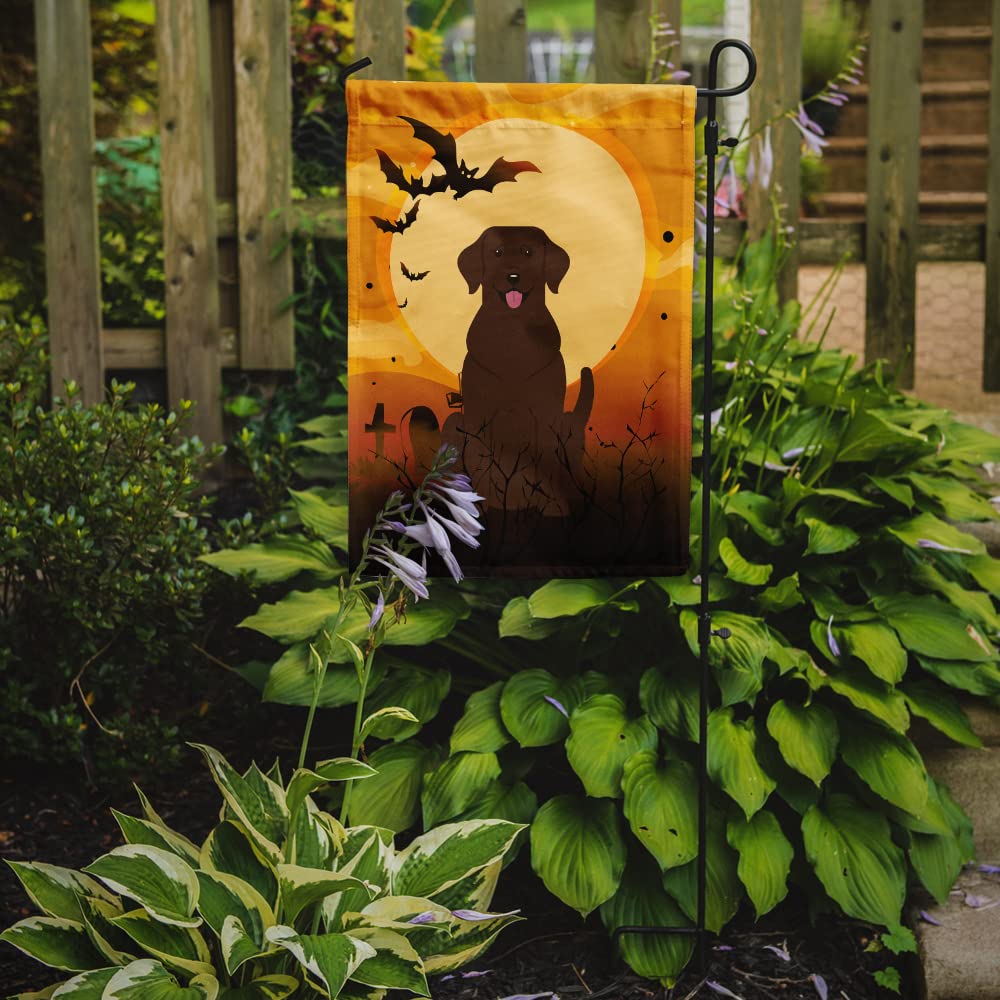 Caroline's Treasures BB4322GF Halloween Chocolate Labrador Flag Garden Size, Small, Multicolor