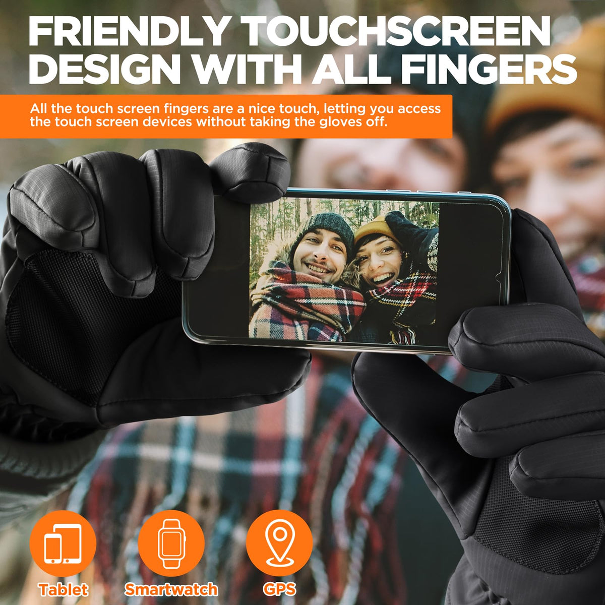 RIVMOUNT Winter Gloves Women Men Touch Screen Waterproof Warm Gloves, for Cold Weather Running, Driving, Cycling, Biking, Riding, Walking, Hiking, Outdoor Sports, Daily Work 🍁 All In One Marketplace Canada