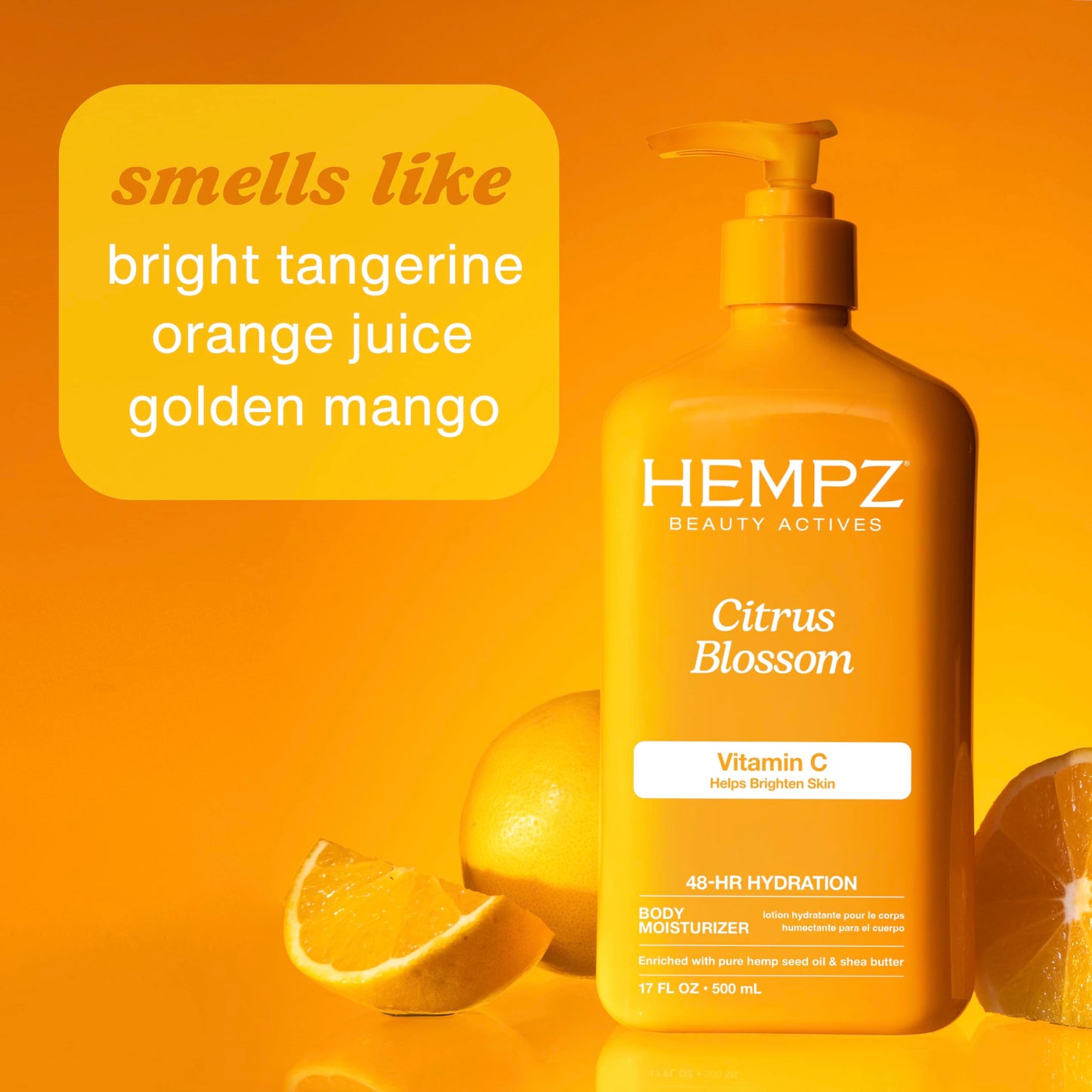 HEMPZ Body Lotion - Citrus Blossom Limited Edition Daily Moisturizing Cream, Shea Butter, Aloe, Orange Extract Body Moisturizer - Skin Care Products, Hemp Seed Oil - 17 Fl Oz - Available at All In One Marketplace Canada