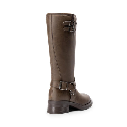 DREAM PAIRS Women Knee High Wide Calf Boots,Brown-Nubuck,7 🍁 All In One Marketplace Canada