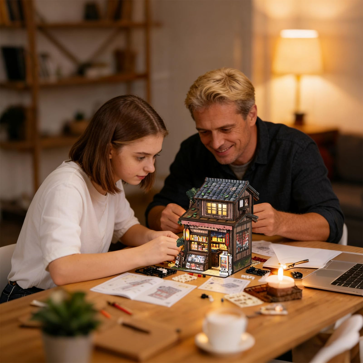 DIY Book Nook Kits for Adults Miniature House Kit with LED Lights for Teens 🍁 All In One Marketplace Canada