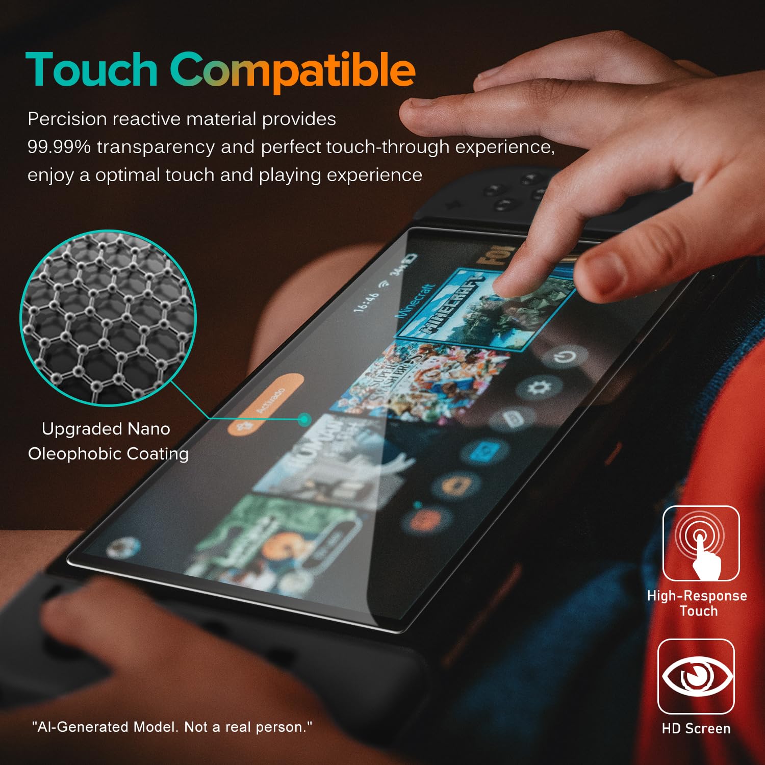 ivoler 4-Pack Screen Protector Tempered Glass for Nintendo Switch 2 Model 2025 with [Alignment Frame] Accessories Transparent HD Clear Anti-Scratch Screen Protector for Nintendo Switch 2, 7.9-Inch