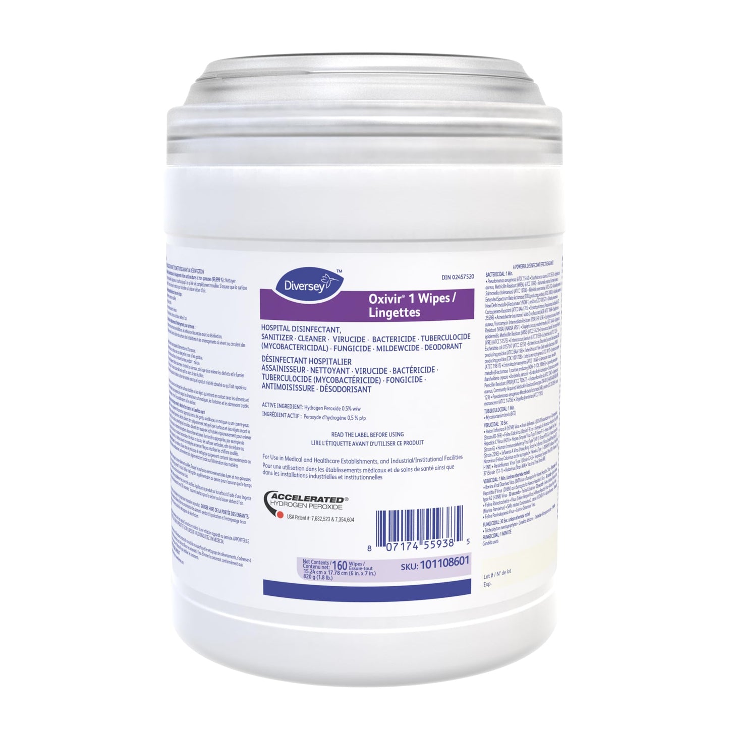 Diversey Oxivir 1 Disinfectant Wipes, Std Canister 🍁 All In One Marketplace Canada