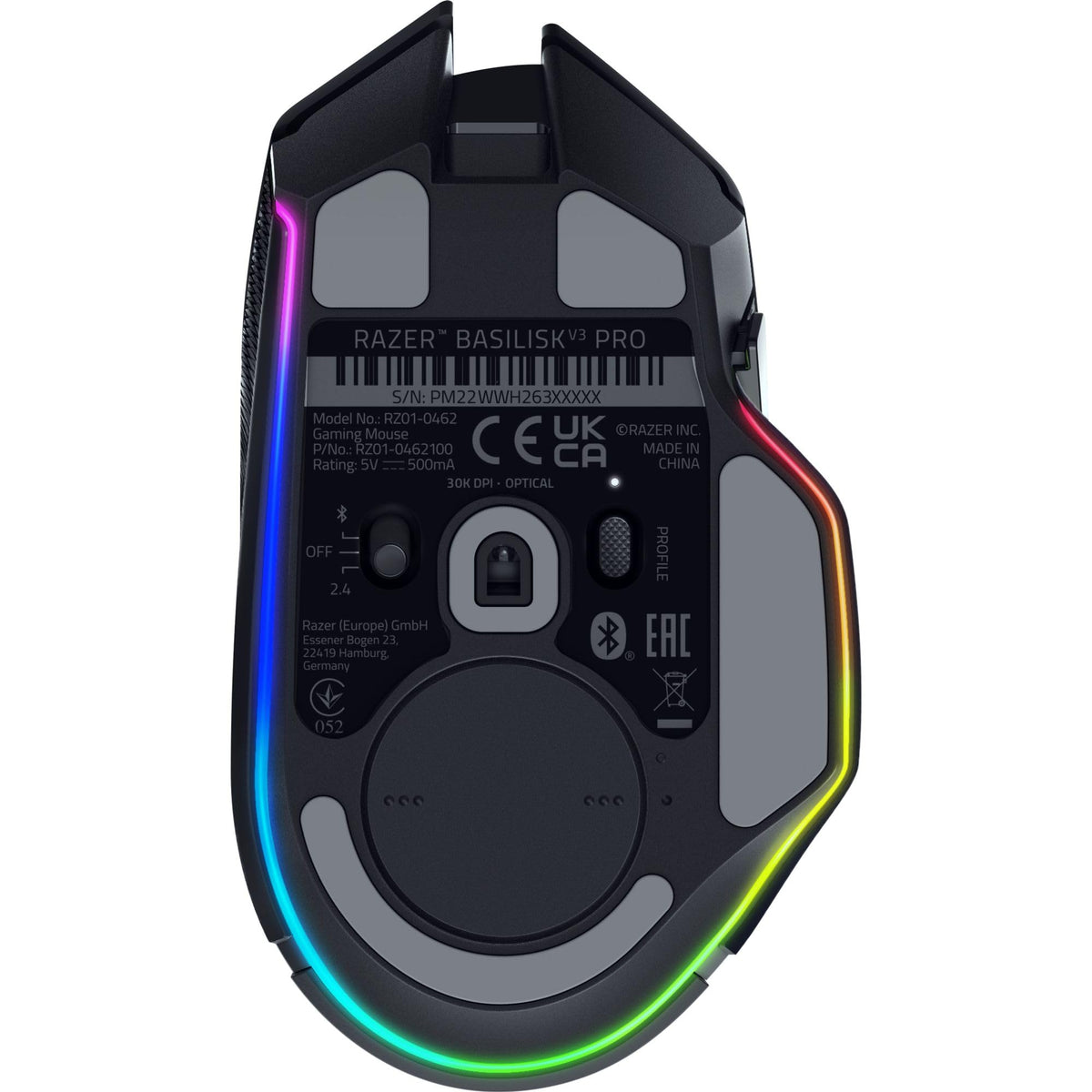 Razer Basilisk V3 Pro Customizable RGB Wireless Gaming Mouse, Black