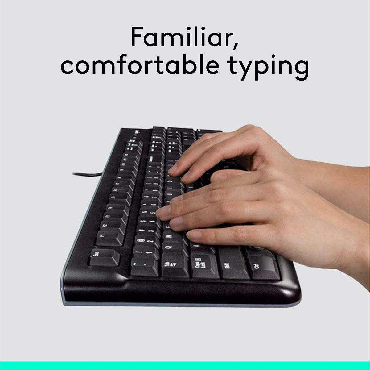 Logitech MK120 Full Size Wired Keyboard and Mouse Combo - Black