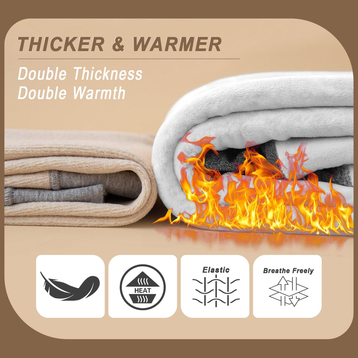 DHSO Fleece Lined Leggings Women High Waisted Winter Warm Workout Leggings Thick Thermal Yoga Pants, Black Small 🍁 All In One Marketplace Canada