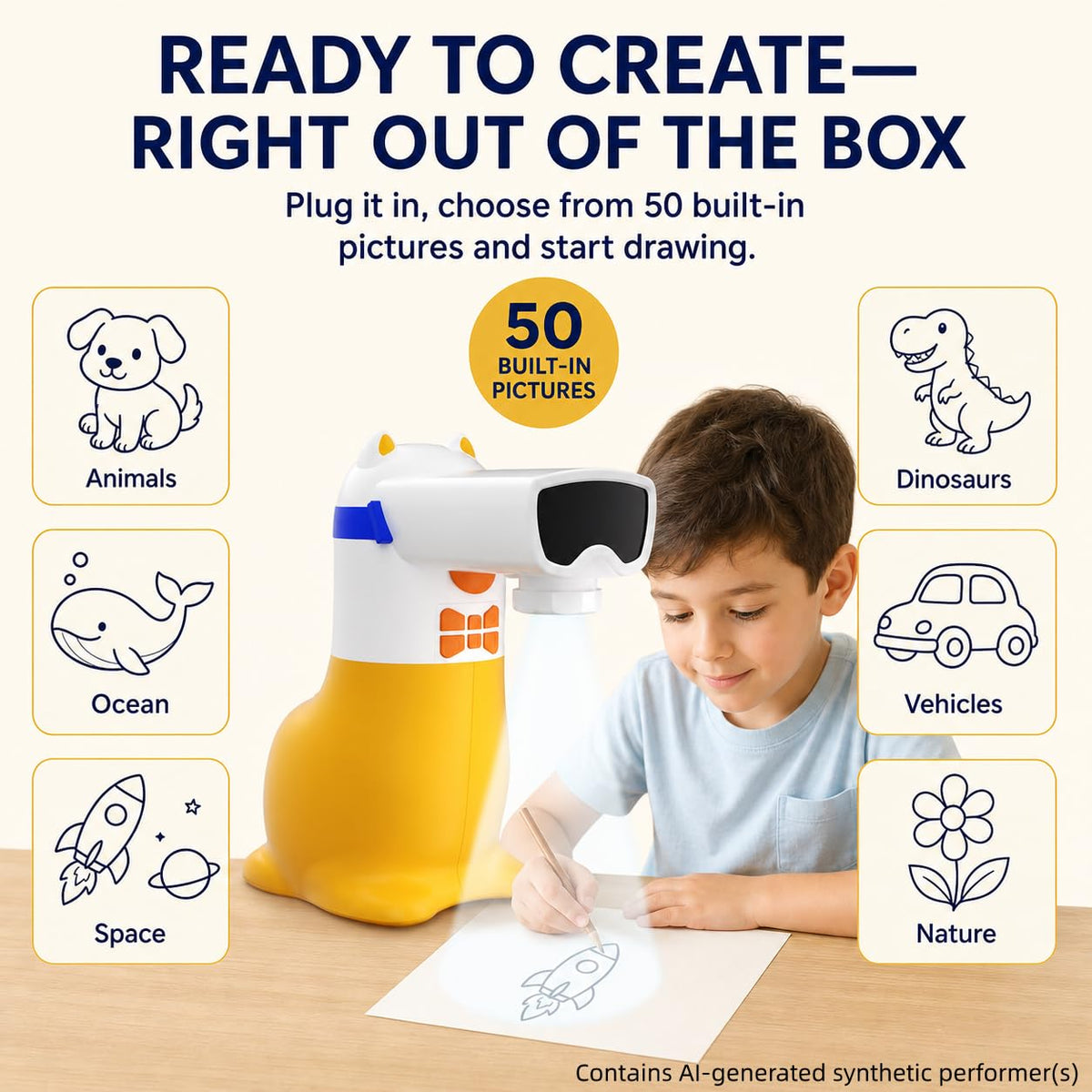 Yoturetoys AI Drawing Projector for Kids, Birthday Gift Toy, Ages 5-12 🍁 All In One Marketplace Canada