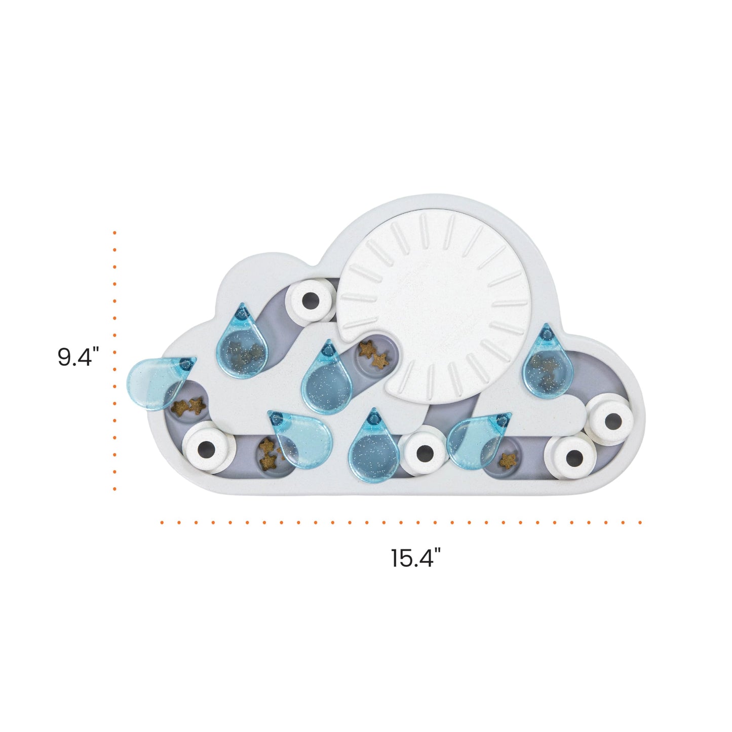 Catstages by Nina Ottosson Rainy Day Puzzle & Play Cat Puzzle Feeder – Interactive Treat Game for Indoor Cats, Level 3 Slow Feeder Enrichment Toy, 13.8" x 14" 🍁 All In One Marketplace Canada