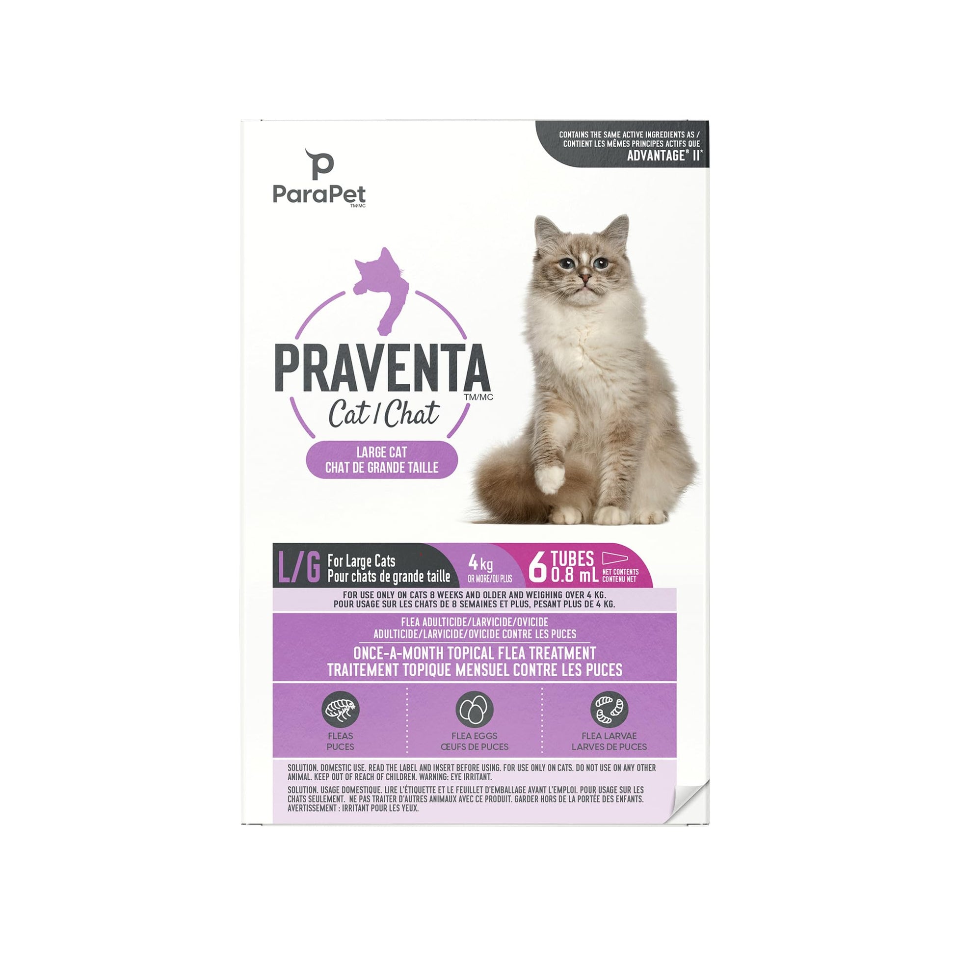 Parapet Praventa for Large Cats - 6 Tubes ParaPet