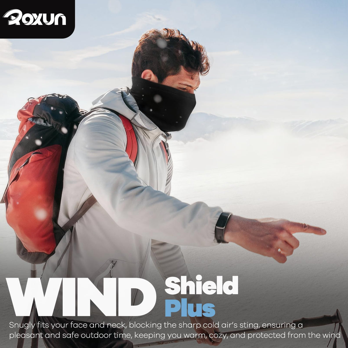 ROXUN Neck Gaiter, 2 Pack Winter Neck Warmer Fleece Cold Weather Face Mask 🍁 All In One Marketplace Canada